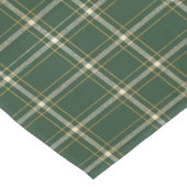 Classic Green Plaid Christmas Kurzer Tischläufer (Ecke)