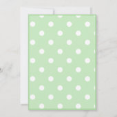 Classic Green Polka Dots Baby Shower Einladung (Rückseite)