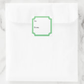 Classic Green Quadratischer Aufkleber (Tasche)