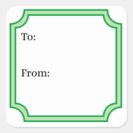 Classic Green Quadratischer Aufkleber