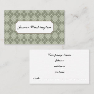 Classic Green Raute Business Card Visitenkarte