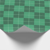 Classic Green Raute Weihnachtsgeschenkpapier Geschenkpapier (Ecke)