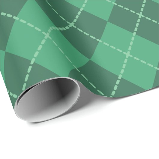Classic Green Raute Weihnachtsgeschenkpapier Geschenkpapier (Rolleneckpunkt)
