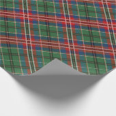 Classic Green Red Kariert Elegante Tartan Geschenkpapier (Ecke)