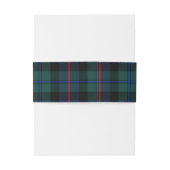 Classic Green & Red Tartan Weihnachten Einladungsbanderole (Rückseitenbeispiel)