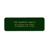 Classic Green Return Address Label (Vorne)