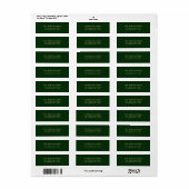 Classic Green Return Address Label (Vorne)