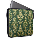 Classic Green Rokoko Ornamentation Laptopschutzhülle (Vorne Rechts)