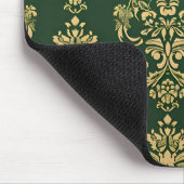 Classic Green Rokoko Ornamentation Mousepad (Ecke)