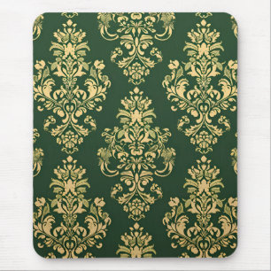 Classic Green Rokoko Ornamentation Mousepad