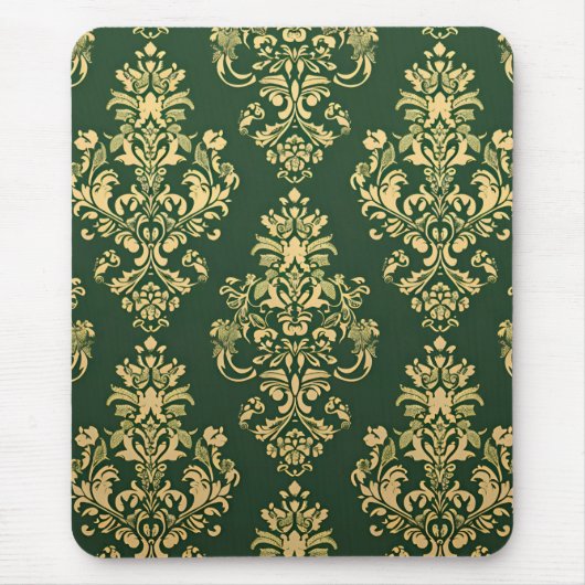 Classic Green Rokoko Ornamentation Mousepad (Vorne)