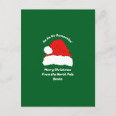Classic Green Santa Merry Christmas Postkarte (Vorderseite)