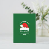 Classic Green Santa Merry Christmas Postkarte (Stehend Vorderseite)