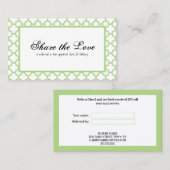 Classic Green Scallop Refer a Friend Empfehlungskarte (Vorne/Hinten)