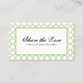 Classic Green Scallop Refer a Friend Empfehlungskarte (Vorderseite)