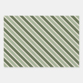 Classic Green Stripes Christmas Geschenkpapier Set (Vorderseite 3)