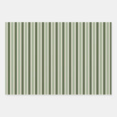 Classic Green Stripes Christmas Geschenkpapier Set (Vorderseite 2)