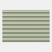 Classic Green Stripes Christmas Geschenkpapier Set (Vorderseite)
