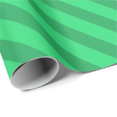 Classic Green Stripes Weihnachten Geschenkpapier (Rolleneckpunkt)