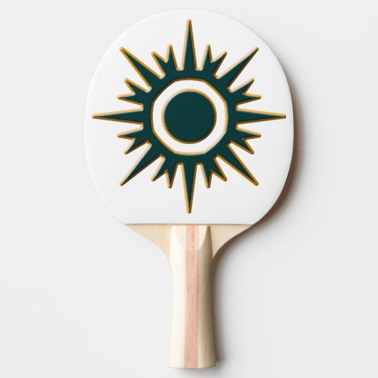 Classic Green Sunburst Tischtennis Schläger (Vorderseite)