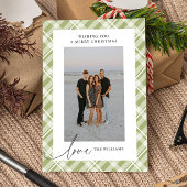 Classic Green Tartan Karierte Liebe Weihnachten Fo