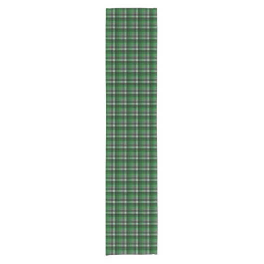 Classic Green Tartan Plaid.  Kurzer Tischläufer (Vorderseite)