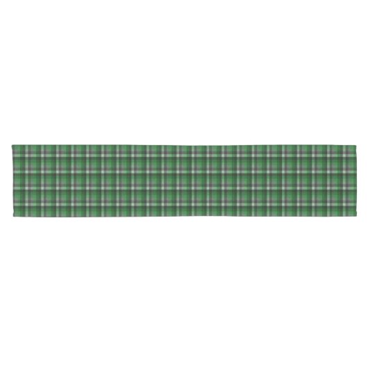 Classic Green Tartan Plaid. Kurzer Tischläufer (Horizontal)