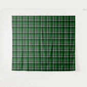 Classic Green Tartan Plaid. Wandteppich (Vorderseite (Horizontal))