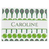 Classic Green Tennis Rackets Balls Girls Cool Große Geschenktüte (Rückseite)