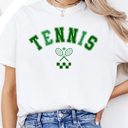 Classic Green Tennis Shirt - Vintage Font