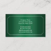 Classic Green Transportation Broker Business Card Visitenkarte (Rückseite)