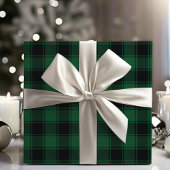 Classic Green und Black Buffalo Tartan Kariert Geschenkpapier