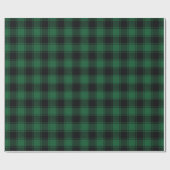 Classic Green und Black Buffalo Tartan Kariert Geschenkpapier (Flach)