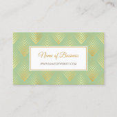 Classic Green und Gold Muster mit Firmennamen Visitenkarte (Vorderseite)
