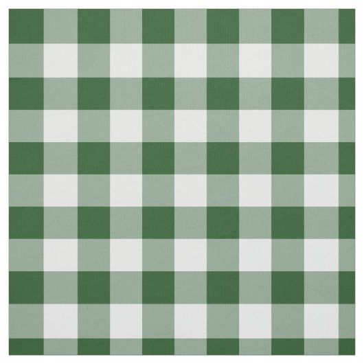 Classic Green und White Gingham Kariert Stoff (Muster)
