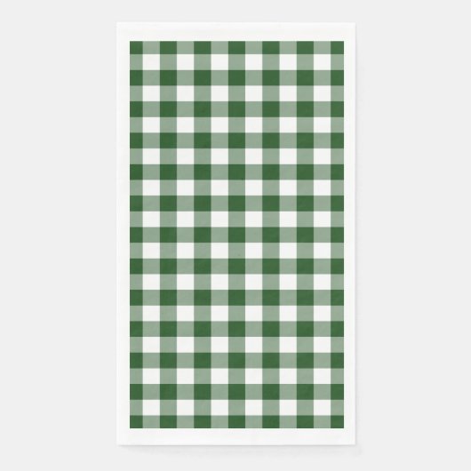 Classic Green und White Gingham Karo Serviette (Vorderseite)