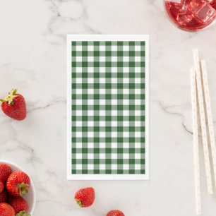 Classic Green und White Gingham Karo Serviette