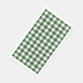 Classic Green und White Gingham Karo Serviette (Ecke)