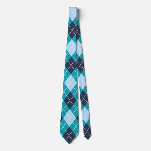 Classic Green White Black Pattern Neck Tie Krawatte (Vorderseite)