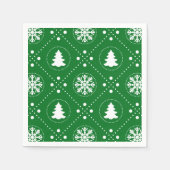 Classic Green White Christmas Pattern Serviette (Vorderseite)