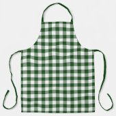 Classic Green White Gingham Karo Pattern Schürze (Vorderseite)