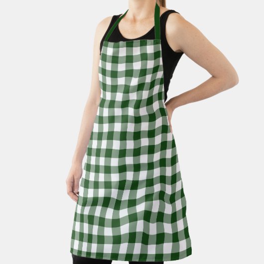 Classic Green White Gingham Karo Pattern Schürze (InSitu)