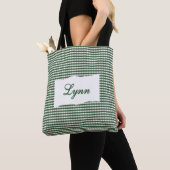 Classic Green & White Gingham | Personalized Name Tasche (Von Nahem)