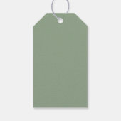 Classic Green Wreath Sip Hooray Gefallen Geschenkanhänger (Rückseite)