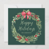 Classic Green Wreath Weihnachten (Vorderseite)