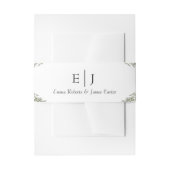 Classic Greenery Monogram Invitation Bly Band (Vorderseite Beispiel)