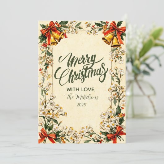 Classic Greenery Weihnachten (Stehend Vorderseite)