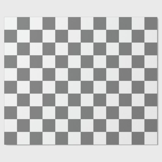 Classic grey checkerboard geschenkpapier (Flach)