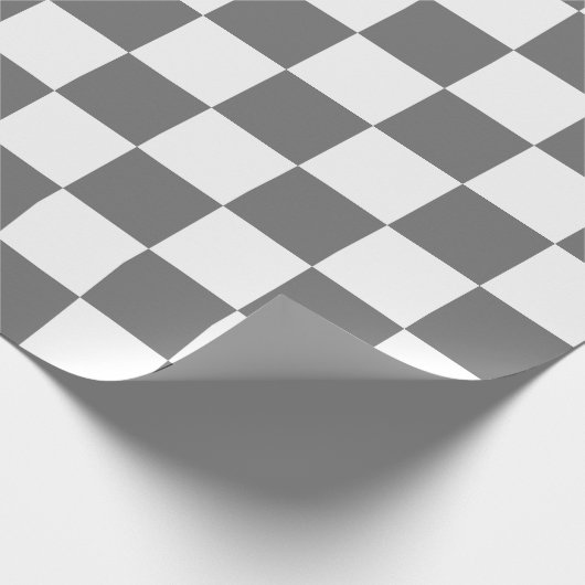 Classic grey checkerboard geschenkpapier (Ecke)