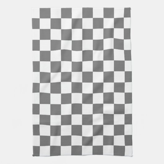 Classic grey checkerboard geschirrtuch (Vertikal)